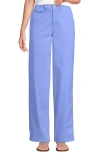 Lands' End Chino High Rise Rail Straight Leg Pants In Blue