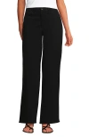 Lands' End Chino High Rise Rail Straight Leg Pants In Black
