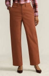 Lands' End Chino High Rise Rail Straight Leg Pants In Brown