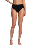 Lands' End Chlorine Resistant Mid Rise Classic Bikini Bottoms In Black