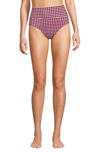 LANDS' END LANDS' END CHLORINE RESISTANT PINCHLESS HIGH WAISTED BIKINI BOTTOMS