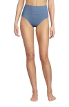 Lands' End Chlorine Resistant Pinchless High Waisted Bikini Bottoms In Dusk Sky