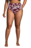 Lands' End Chlorine Resistant Smoothing Control High Waisted Bikini Bottoms In Gold