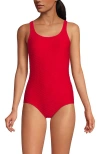 Lands' End Tugless One Piece Swimsuit In Strawberry