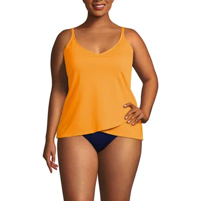 Lands' End Tulip Hem Tankini Top In Sweet Mango
