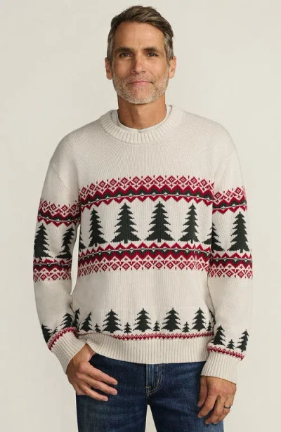 Lands' End Classic Cotton Drifter Signal Flags Crew Neck Sweater In Gray