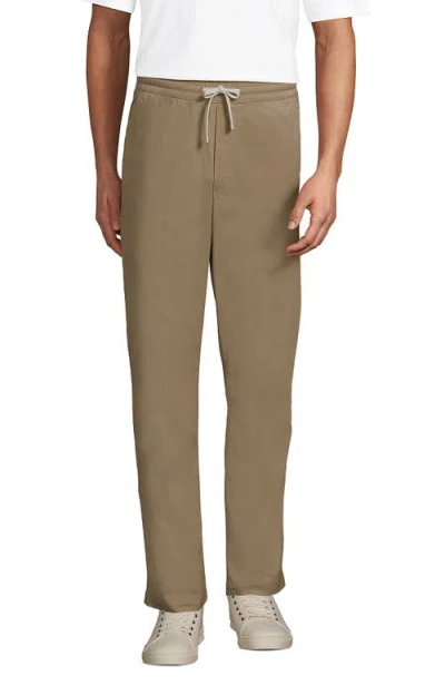 Lands' End Classic Fit Coastal Corduroy Deck Pant In Brown
