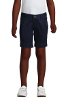 Lands' End Kids'  School Uniform Girls Stretch Chino Bermuda Shorts In Classic Navy