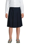 Lands' End Kids'  School Uniform Girls Plaid A-line Skirt Below The Knee In Classic Navy/evergreen Plaid