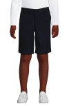 Lands' End Kids'  School Uniform Girls Active Chino Shorts In Classic Navy