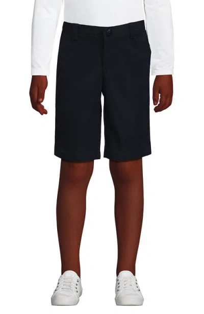 Lands' End Kids'  School Uniform Girls Active Chino Shorts In Classic Navy
