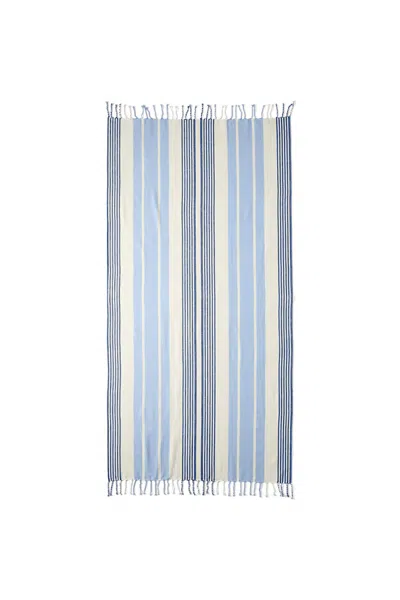 Lands' End Coast Clear Sand Resistant Turkish Cotton Beach Towel In Blue