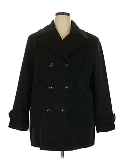 Pre-owned Lands' End Coat In Black