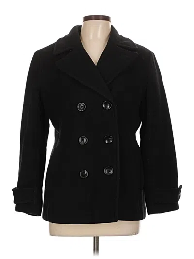 Pre-owned Lands' End Coat In Black