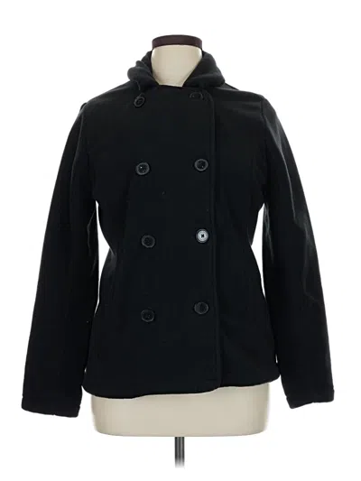 Pre-owned Lands' End Coat In Black