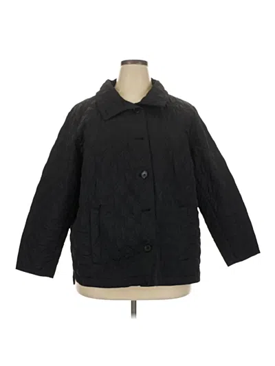 Pre-owned Lands' End Coat In Black