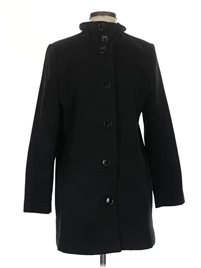 Pre-owned Lands' End Coat In Black