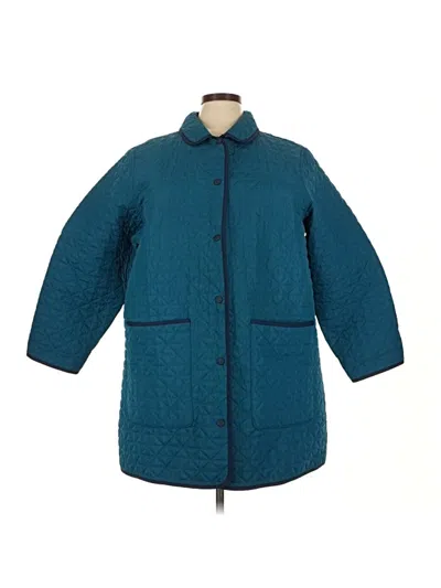 Pre-owned Lands' End Coat In Blue