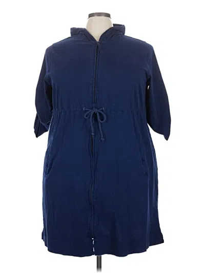 Pre-owned Lands' End Coat In Blue