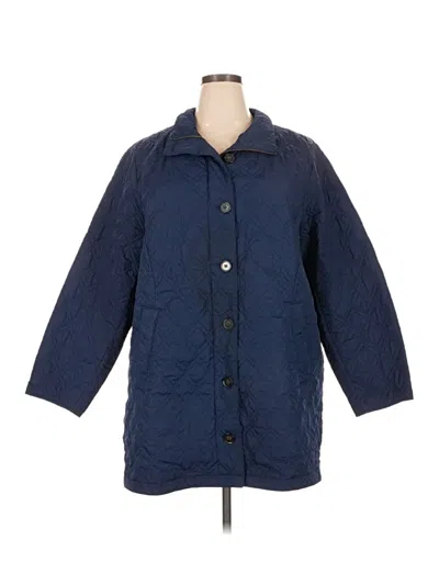 Pre-owned Lands' End Coat In Blue