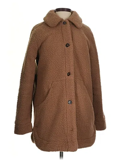 Pre-owned Lands' End Coat In Brown