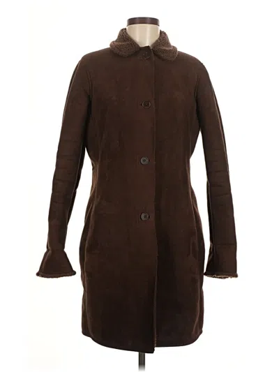 Pre-owned Lands' End Coat In Brown