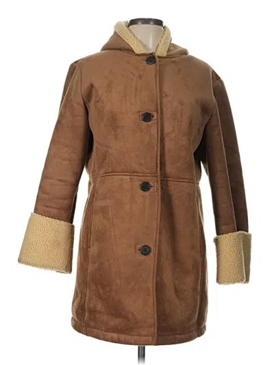 Pre-owned Lands' End Coat In Brown