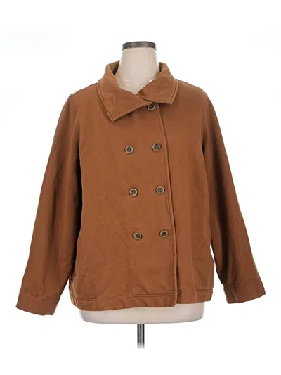 Pre-owned Lands' End Coat In Brown