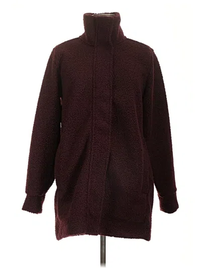 Pre-owned Lands' End Coat In Burgundy