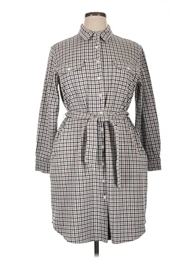 Pre-owned Lands' End Coat In Gray