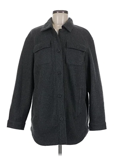 Pre-owned Lands' End Coat In Gray