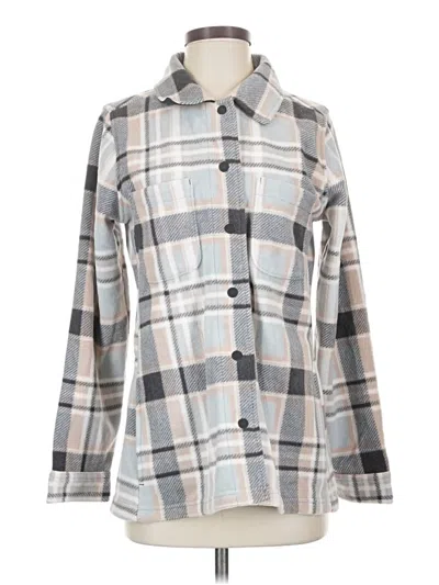 Pre-owned Lands' End Coat In Gray