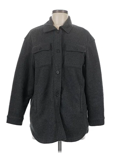 Pre-owned Lands' End Coat In Gray