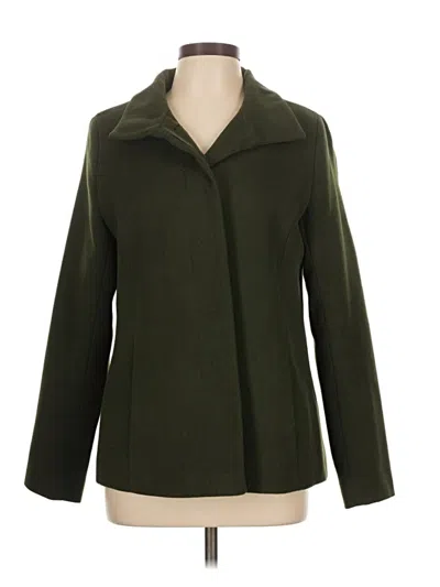 Pre-owned Lands' End Coat In Green