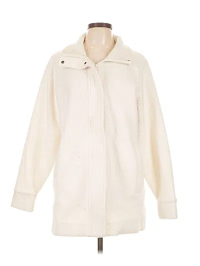 Pre-owned Lands' End Coat In Ivory
