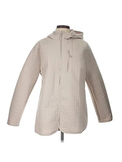 Pre-owned Lands' End Coat In Ivory