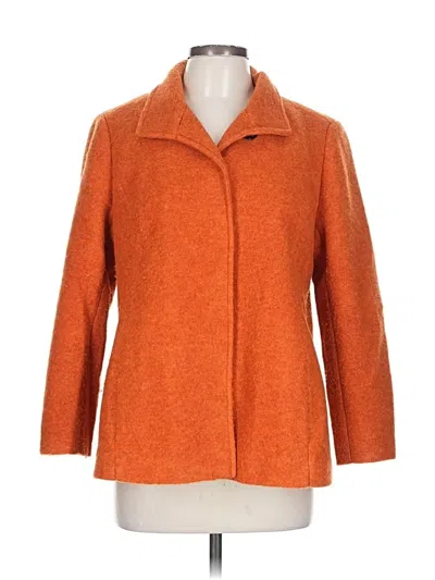 Pre-owned Lands' End Coat In Orange