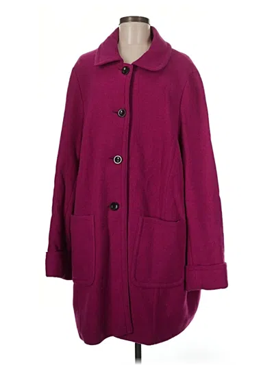 Pre-owned Lands' End Coat In Purple
