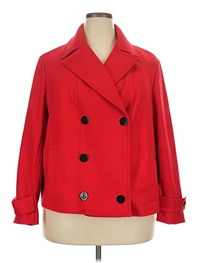 Pre-owned Lands' End Coat In Red