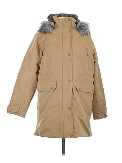 Pre-owned Lands' End Coat In Tan
