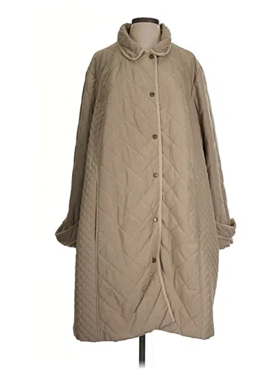 Pre-owned Lands' End Coat In Tan