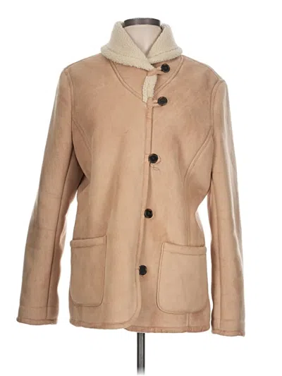 Pre-owned Lands' End Coat In Tan
