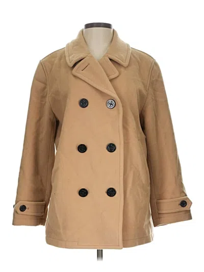 Pre-owned Lands' End Coat In Tan