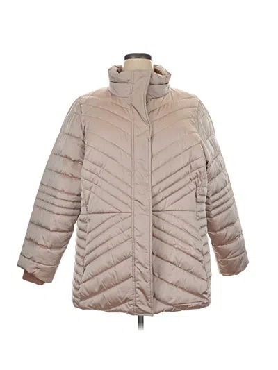 Pre-owned Lands' End Coat In Tan