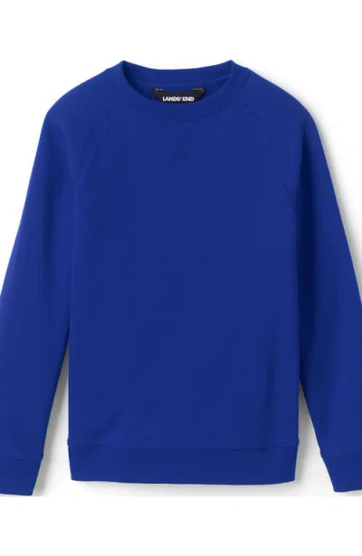 Lands' End School Uniform Kids Crew Sweatshirt In Cobalt