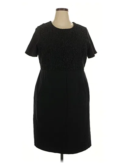 Pre-owned Lands' End Cocktail Dress In Black