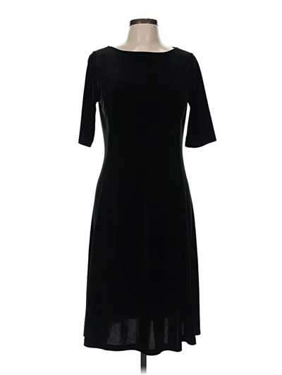 Pre-owned Lands' End Cocktail Dress In Black
