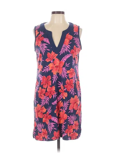 Pre-owned Lands' End Cocktail Dress In Blue