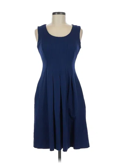 Pre-owned Lands' End Cocktail Dress In Blue