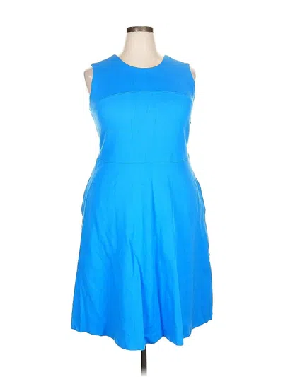 Pre-owned Lands' End Cocktail Dress In Blue